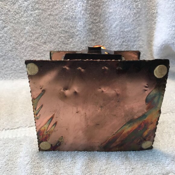 Handmade Copper Desk Music Box With Quirky Figurine & Coffee Cup Sitting At Pian - Picture 6 of 11